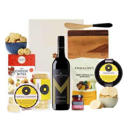 Gourmet Cheese, Red Wine & Crackers Hamper For Him - Large