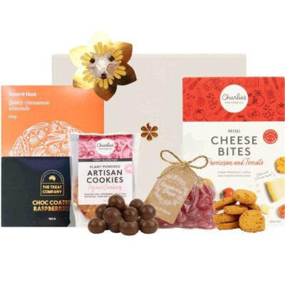 Savoury and Sweet Treat Gift Box with Nuts and Cookies - Small