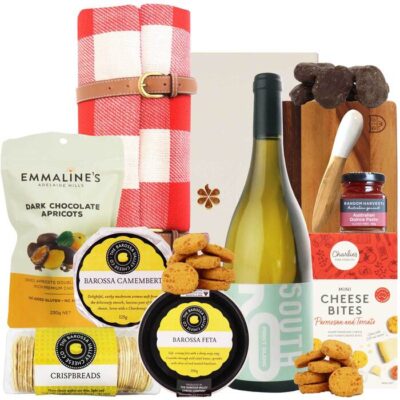Barossa Cheese and Wine Gift Hamper with Cookies - Large